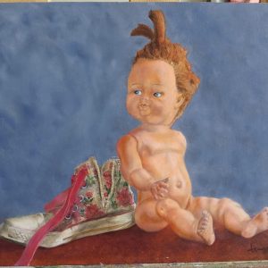 Pebbles met kinderschoen